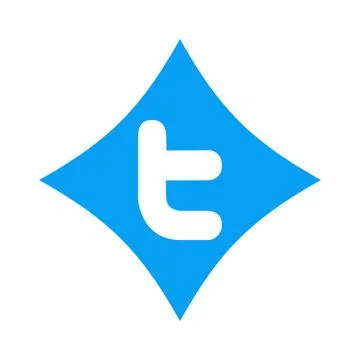 Twitter logo on white background. Twitter is a social networking and microblo Stock Illustration
