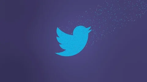 Twitter Logo Wind Dissolve Stock Footage 105368920