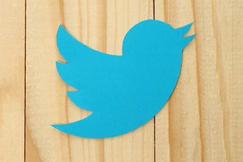 Twitter logotype bird Stock Photos