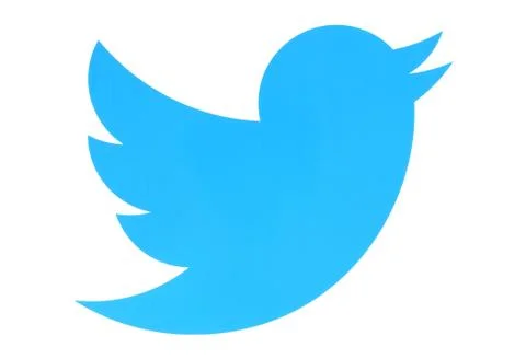 Twitter logotype bird printed on paper Stock Photos