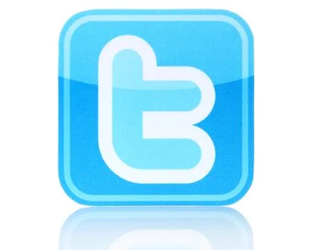 Twitter logotype on white background Stock Photos