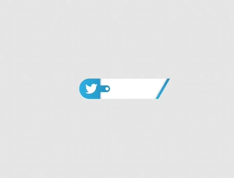 Twitter Lower third 4K Alpha Channel Without Text Stock Footage 238484586
