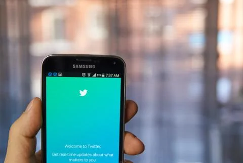 Twitter mobile application. Fotos Stock