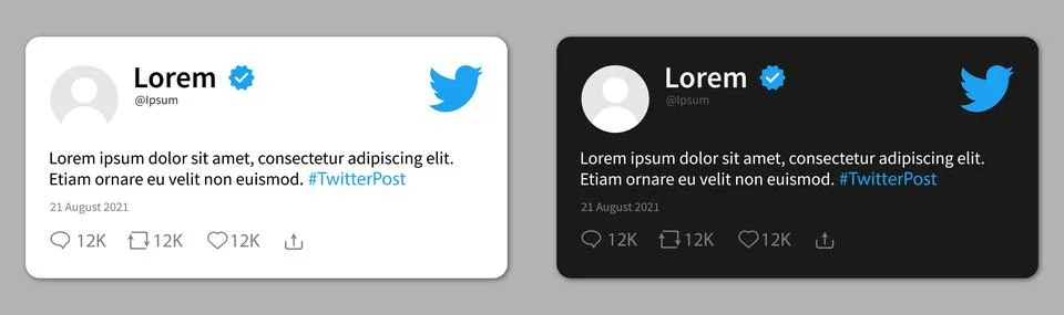 Twitter post template Stock Illustration