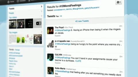 Twitter posts Video stock 11231885