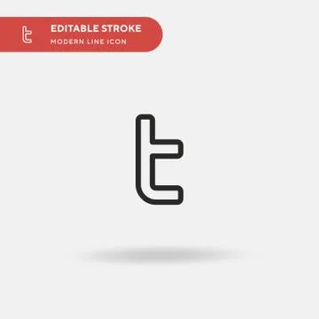 Twitter Simple vector icon. Illustration symbol design template for web mobil Stock Illustration