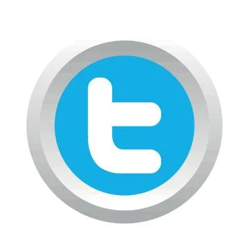 Twitter social logo Stock Illustration