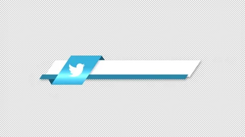 Twitter Social Media Lower Third Stock Footage 204013216
