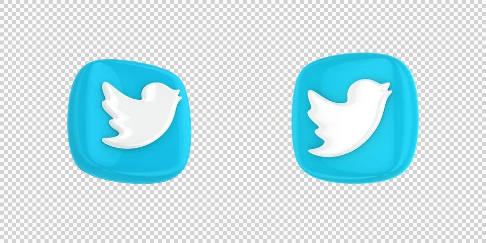 Twitter Social network icon candy look Illustrazione stock