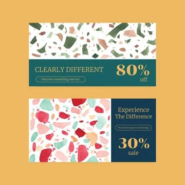 Twitter template with shopping design for internet and online community water Stock Illustration