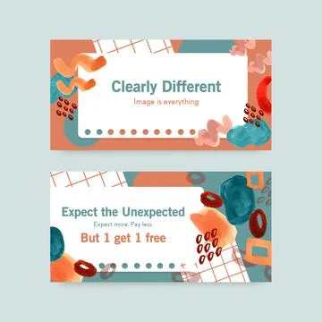 Twitter template with shopping design for internet and online community water Stock Illustration