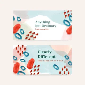 Twitter template with shopping design for internet and online community water Stock Illustration