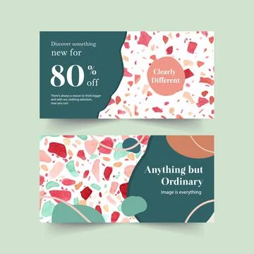 Twitter template with shopping design for internet and online community water Stock Illustration
