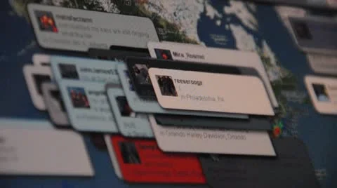 Twitter tweets appearing in real time Stock Footage 10559622