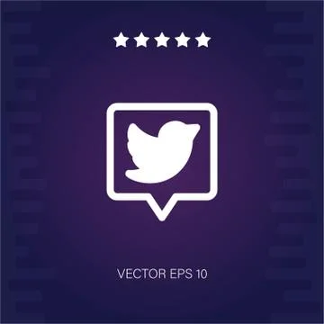 Twitter vector icon Stock Illustration