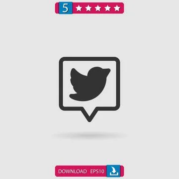 Twitter vector icon Stock Illustration