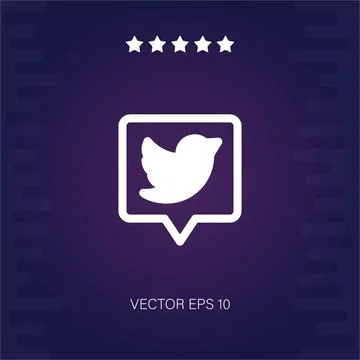 Twitter vector icon Stock Illustration