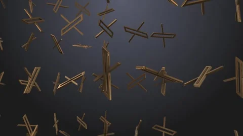 Twitter ( X ) Logo Gold Falling Stock Footage 343331178