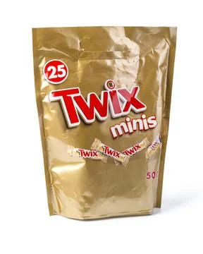 Twix cookie bars isolated on white Illustrazione stock