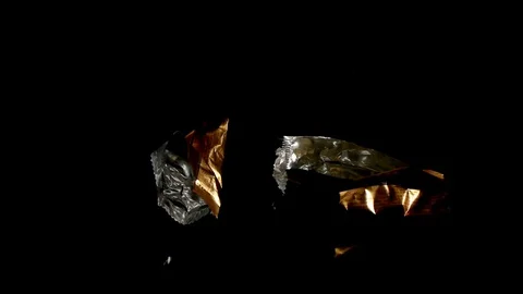 Twix minis cookie bars on black background. Stock-Footage 114065828