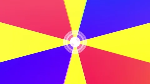 Two 2D circular graphic motifs that rotate in the opposite direction, 4K 16:9 Stock Footage 112930896