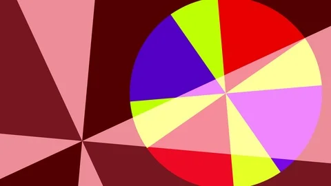 Two 2D circular graphic patterns that rotate in the opposite direction, in 4K. Stock Footage 112619009