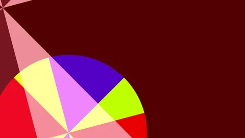 Two 2D circular graphic patterns that rotate in the opposite direction, in 4K. Stock Footage 112619064