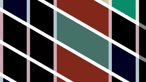 Two 2D color bars that rotate counterclockwise and move, anchor point from right Stock-Footage 113072616