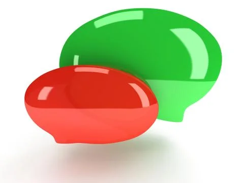 Two 3d blank speech bubbles Illustrazione stock