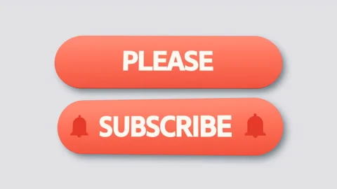 Two 3D Buttons With Phrase Please Subscribe. Stylish Outro For Blogging Stock Footage 168991072