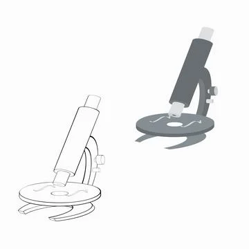 Two 3d microscopes Иллюстрация