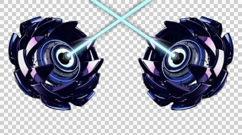 TWO 3D STAGE SPOTLIGHTS RAYS OF LIGHT PERFORMANCE ANIMATION. ALPHA CHANNEL. Stock Footage 53271103