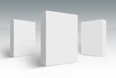 Two 3d white boxes on ground concept series 스톡 일러스트