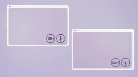 Two 3d window for video call イラスト素材