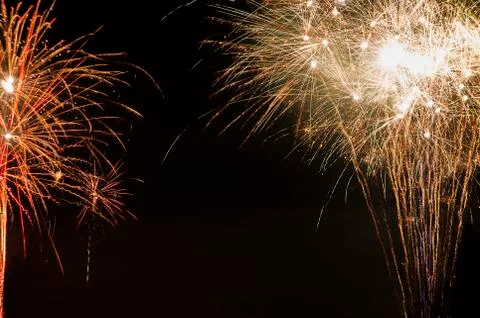 Two abstract fireworks Foto stock