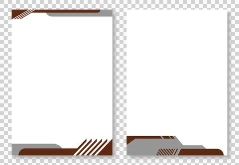 Two abstract letterhead designs, with clean page templates with abstract ge.. Stock Photos