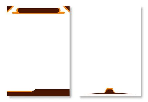 Two abstract letterhead designs, with page templates with abstract geometri.. Stock Photos