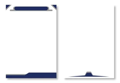 Two abstract letterhead designs, with simple page templates with blue and g.. Stock Illustration