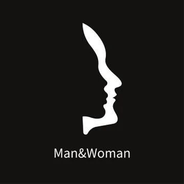 Two abstract profile Stock Illustration