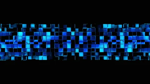 Two abstract strips of square cells and cubes 動画素材 156724252