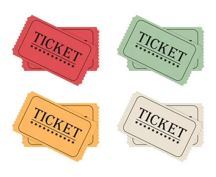 Two abstract tickets template design in pastel colors. Event entry ticket Stock Illustration