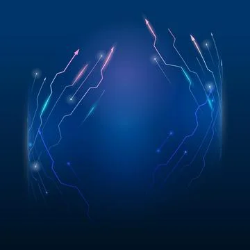 Two abstract upward flows of geometric lines Stock Illustration