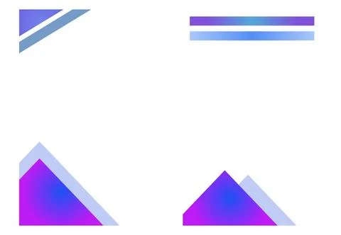 Two abstract vertical letterhead designs with triangles and gradient purple.. Stock Photos