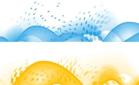 Two abstract wavy banners. Eps 10 vector Two abstract wavy banners. Eps 10... Stock Photos