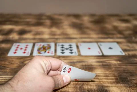 Two aces in the game cards Stock Photos