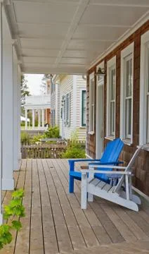Two adirondack chairs Stock Photos