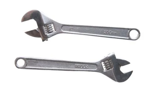 Two adjustable spanner macro Stock Photos