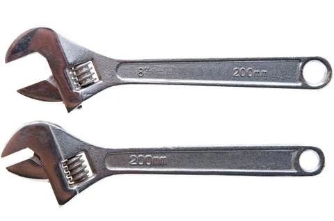 Two adjustable spanner Stock Photos