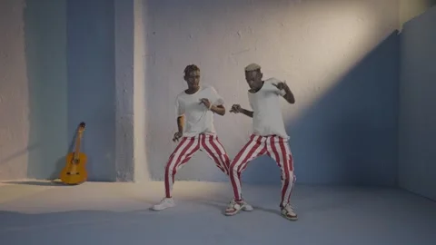Two African Boys Dancing Hard – Lingala Style Performance 스톡 동영상 315578093