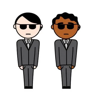 Two agents in suit Illustrazione stock